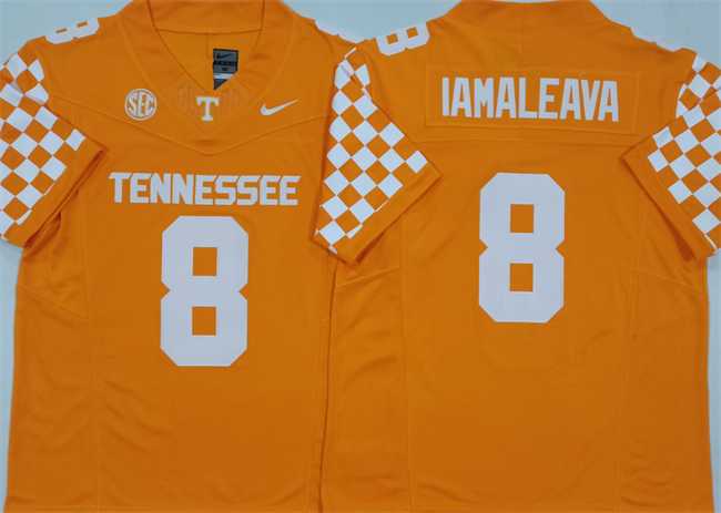 Mens Tennessee Volunteers #8 Nico Iamaleava Orange F.U.S.E. Stitched Jersey